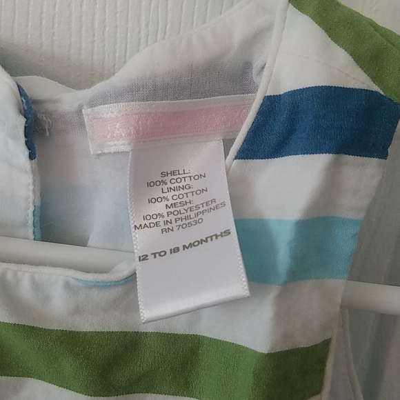 Janie and Jack summer striped dress 12 to 18 month - Picture 3 of 3